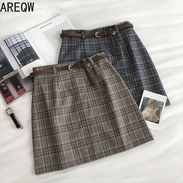 plaid skirt autumn winter short mini skirt for women high waist skirts with belt 201027, Black
plaid skirt autumn winter short mini skirt for women high waist skirts with belt 201027, Black