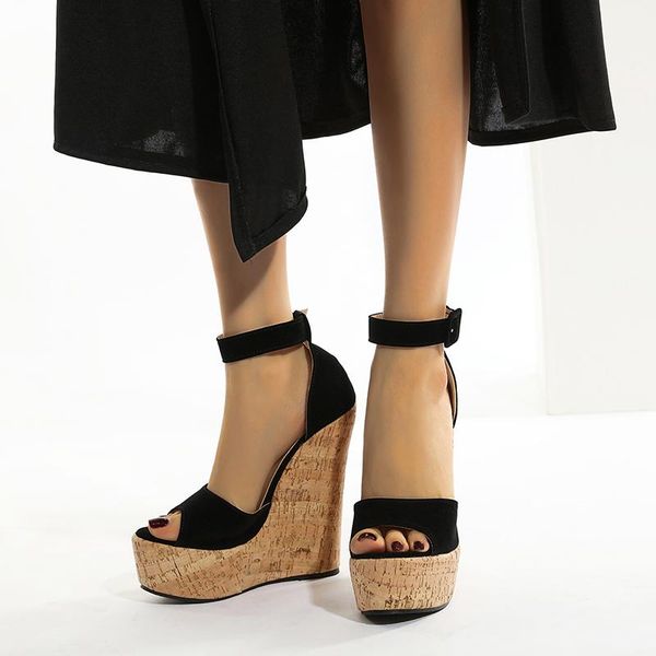 sandals 15cm heels women shoes wedges high gladiator buckle strap platform black for
sandals 15cm heels women shoes wedges high gladiator buckle strap platform black for