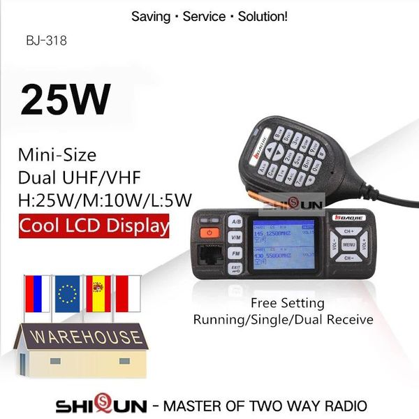 walkie talkie baojie bj-318 car dual band vhf uhf mobile radio 20/25w 10 km upgrade of bj-218 z218
walkie talkie baojie bj-318 car dual band vhf uhf mobile radio 20/25w 10 km upgrade of bj-218 z218