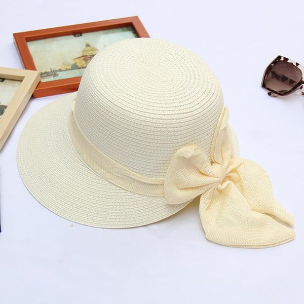 women visor solid straw summer uv protection big bucket hat sun cap casual floppy gift wide brim bowknot design beach, Blue;gray
women visor solid straw summer uv protection big bucket hat sun cap casual floppy gift wide brim bowknot design beach, Blue;gray