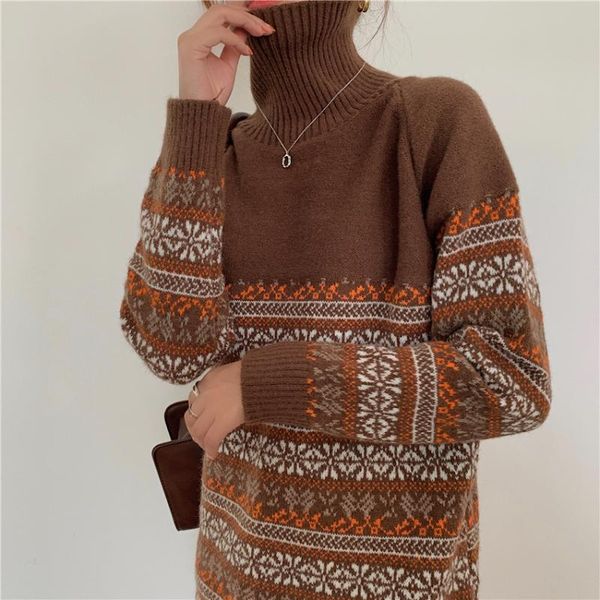 2020 women's turtleneck sweater cotton cashmere sweater casual loose pullover wool retro jacquard women, White;black
2020 women's turtleneck sweater cotton cashmere sweater casual loose pullover wool retro jacquard women, White;black