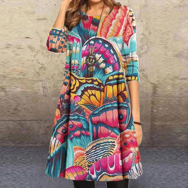 casual dresses oversized dress women plus size vintage multicolor print pullover long sleeve sudadera mujer bluza damska#g3, Black;gray
casual dresses oversized dress women plus size vintage multicolor print pullover long sleeve sudadera mujer bluza damska#g3, Black;gray