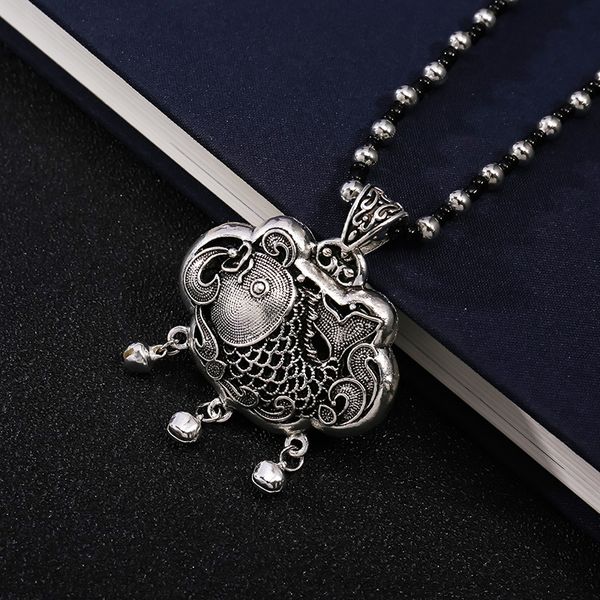 broadcast new sweater chain versatile necklace live ruyi long life lock pendant jewelry, Silver
broadcast new sweater chain versatile necklace live ruyi long life lock pendant jewelry, Silver