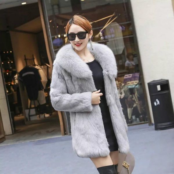 winter fur collar fur coat female long section women fashion warm coat one size1, Black
winter fur collar fur coat female long section women fashion warm coat one size1, Black