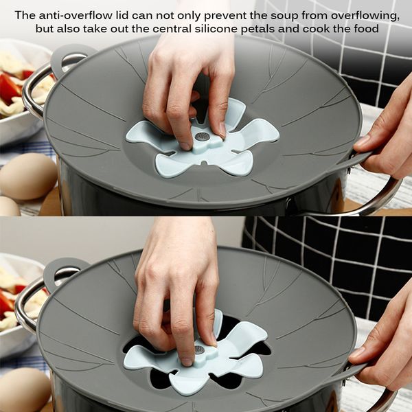 26.5*22.5cm cooking 3d flower silicone lid spill ser anti-overflow splash silicone cover for pot pan kitchen accessorice tool pot lid
26.5*22.5cm cooking 3d flower silicone lid spill ser anti-overflow splash silicone cover for pot pan kitchen accessorice tool pot lid
