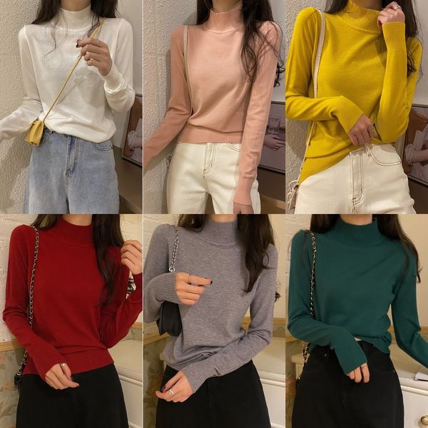 ajbrp 2020 autumn new versatile and simple style tbasic show thin core spun yarn half collar high long sleeve t-shirt bottoming shirt ojdad, White;black
ajbrp 2020 autumn new versatile and simple style tbasic show thin core spun yarn half collar high long sleeve t-shirt bottoming shirt ojdad, White;black