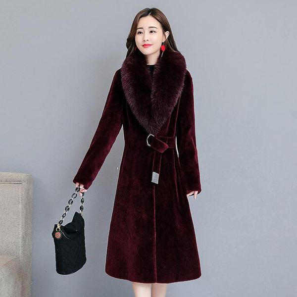 women's fur & faux women winter luxury wool coats collar waist belt long warm outwear coat a63, Black
women's fur & faux women winter luxury wool coats collar waist belt long warm outwear coat a63, Black