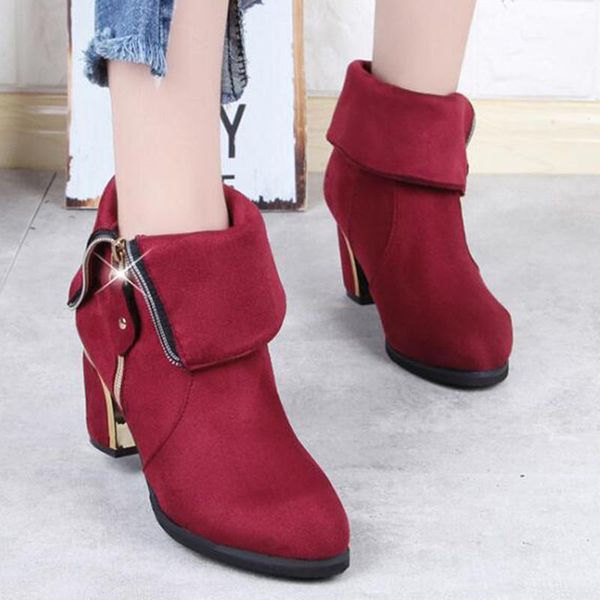 boots fashion booties women crude heel spring autumn side zipper suede platform shoes woman party ankle high heels sy682, Black
boots fashion booties women crude heel spring autumn side zipper suede platform shoes woman party ankle high heels sy682, Black