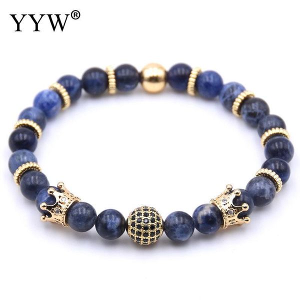 fashion bracelets natural stone bead bracelet crown charm zirconia ball spacers lava yoga volcanic stone bracelet, Black
fashion bracelets natural stone bead bracelet crown charm zirconia ball spacers lava yoga volcanic stone bracelet, Black