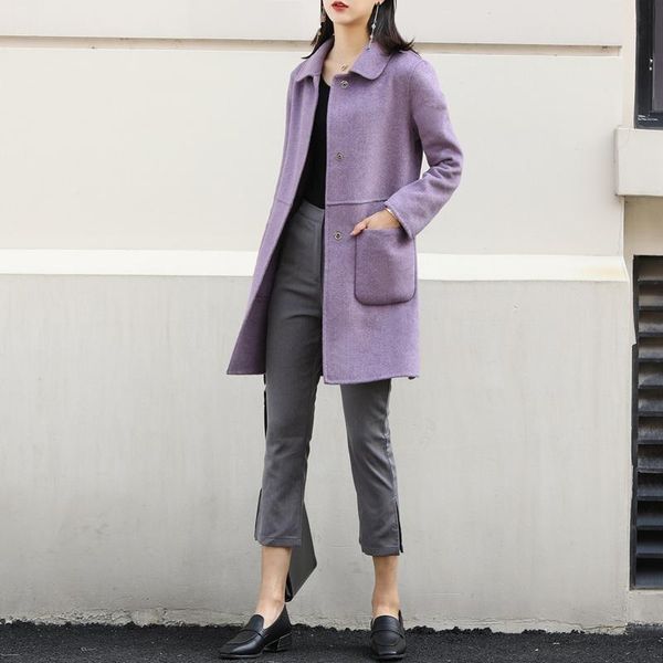 women's wool & blends 2021 arrival autumn women coat double-sided cashmere female long fashion winter 100% good quality jacket, Black
women's wool & blends 2021 arrival autumn women coat double-sided cashmere female long fashion winter 100% good quality jacket, Black