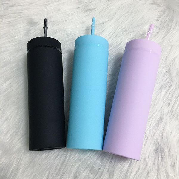 matte 16oz acrylic tumbler double wall plastic travel water cup wedding gift straw with cover 6 colors
matte 16oz acrylic tumbler double wall plastic travel water cup wedding gift straw with cover 6 colors