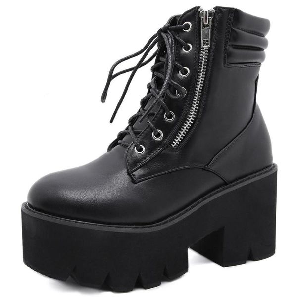fanan women's combat boots goth black platform chunky high heel motorcycle booties winter lace up round toe ankle boots
fanan women's combat boots goth black platform chunky high heel motorcycle booties winter lace up round toe ankle boots