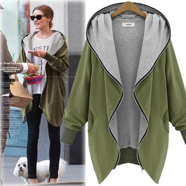 fashion cap zipper open-slender long sleeve outerwear female long-sleeve outerwear for autumn 2020 women's clothing coats, Black;brown
fashion cap zipper open-slender long sleeve outerwear female long-sleeve outerwear for autumn 2020 women's clothing coats, Black;brown
