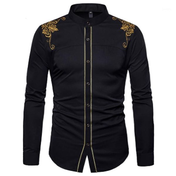 new style men's shirts fashion british style slim shirts casual male wild trend for men europe and the united states embr1, White;black
new style men's shirts fashion british style slim shirts casual male wild trend for men europe and the united states embr1, White;black