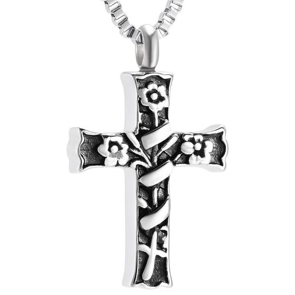 cremation cross with flower prayerful pendant memorial urn pendant gift keepsake necklace for ashes stainless religious jewelry, Silver
cremation cross with flower prayerful pendant memorial urn pendant gift keepsake necklace for ashes stainless religious jewelry, Silver