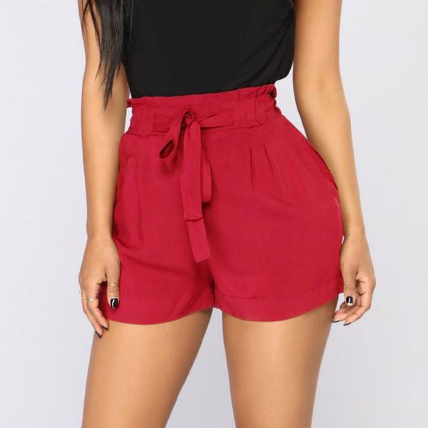 women retro casual fit elastic waist pocket shorts bandage shorts high waist string pantalones corto mujer, White;black
women retro casual fit elastic waist pocket shorts bandage shorts high waist string pantalones corto mujer, White;black