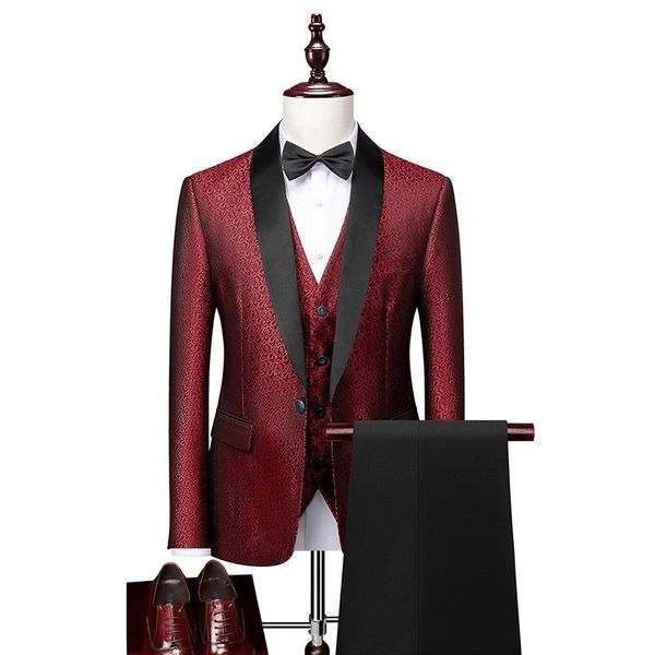 men's suits & blazers red black suit men 2021 slim groom wedding banquet fashion brand shawl collar design formal business, White;black
men's suits & blazers red black suit men 2021 slim groom wedding banquet fashion brand shawl collar design formal business, White;black