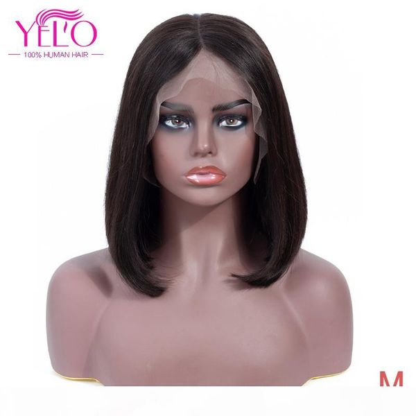 yelo hair products 13x4 lace frontal short bob wigs 150% density 1b# remy brazilian human hair straight for women, Black;brown
yelo hair products 13x4 lace frontal short bob wigs 150% density 1b# remy brazilian human hair straight for women, Black;brown