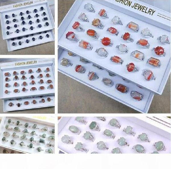 natural stone agate jade gemstone ring hybrid models mix size lady girl fashion ring mix style 50pcs lot 5 color selection, Golden;silver
natural stone agate jade gemstone ring hybrid models mix size lady girl fashion ring mix style 50pcs lot 5 color selection, Golden;silver
