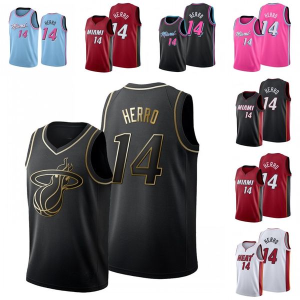 miami heat men tyler herro basketball jersey, Black