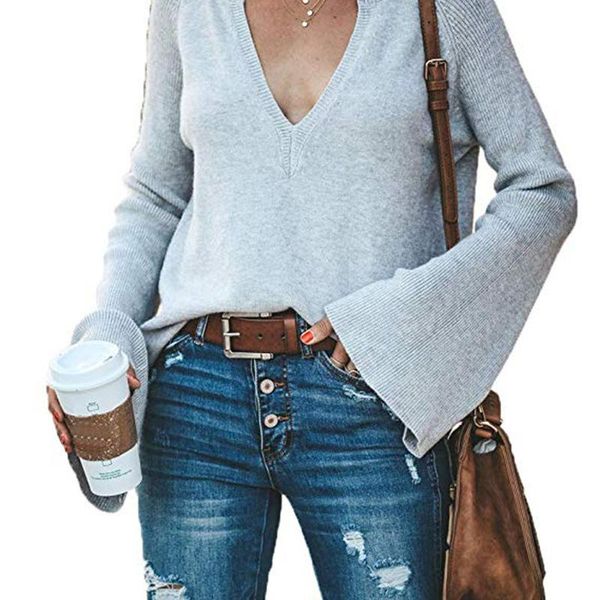 amazon solid color pullover european and american sweater feminine commuter v-neck oversized loose t-shirt, White;black
amazon solid color pullover european and american sweater feminine commuter v-neck oversized loose t-shirt, White;black
