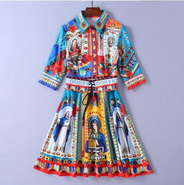 1127 2019 brand same style dress polyester lapel neck a line above knee flora print 1/2 sleeve empire sh, Black
1127 2019 brand same style dress polyester lapel neck a line above knee flora print 1/2 sleeve empire sh, Black