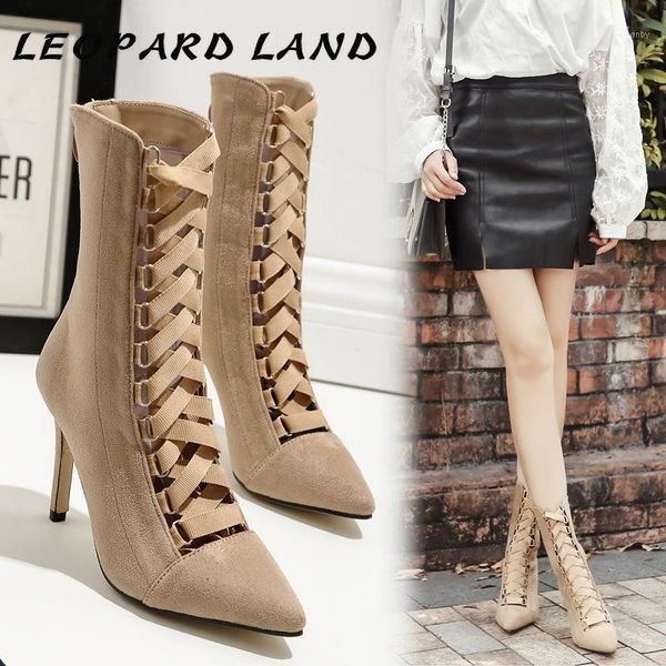 boots leopard land 2021 winter women's lace-up suede stiletto high heel pointed mid-calf heels spring boot1, Black
boots leopard land 2021 winter women's lace-up suede stiletto high heel pointed mid-calf heels spring boot1, Black