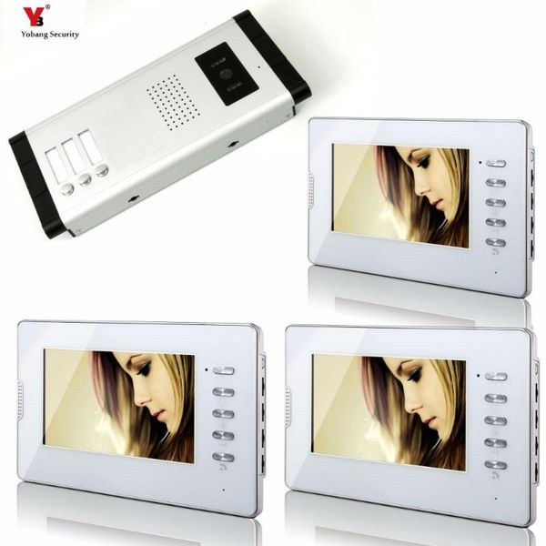 video door phones yobang security 7 inches color wired doorbell chime,rainproof phone for 3 white units villa apartment intercom
video door phones yobang security 7 inches color wired doorbell chime,rainproof phone for 3 white units villa apartment intercom