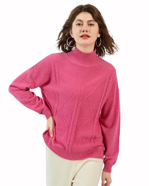 zhili women's 100% pure cashmere high neck cable knitted solid color thicken sweater, White;black
zhili women's 100% pure cashmere high neck cable knitted solid color thicken sweater, White;black
