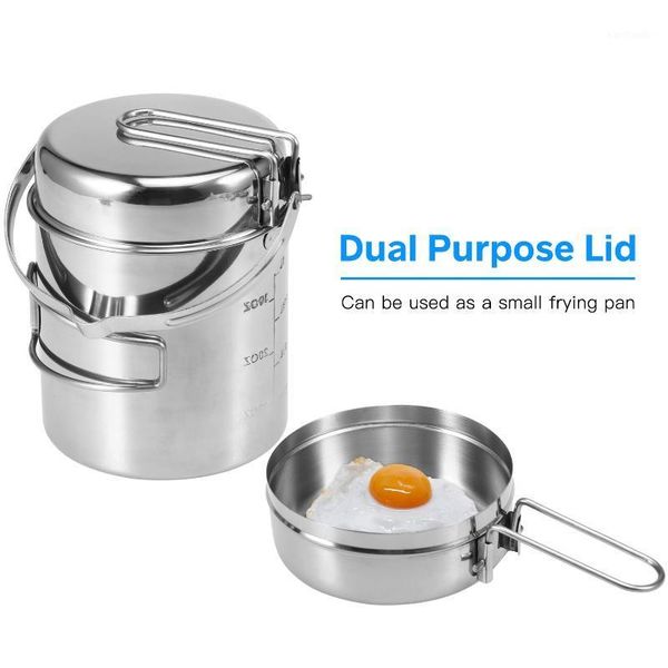 camp kitchen 1l cooking pot portable outdoor camping stainless steel kettle backpacking with foldable handle for hiking picnic travelling1
camp kitchen 1l cooking pot portable outdoor camping stainless steel kettle backpacking with foldable handle for hiking picnic travelling1