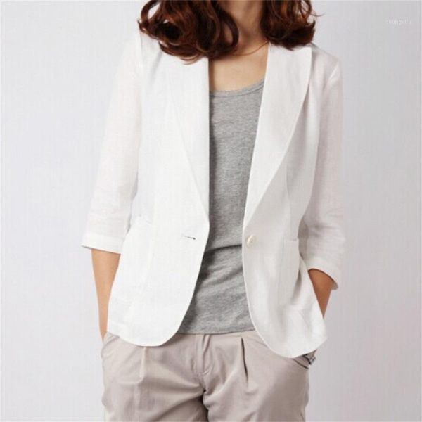 cotton linen blazer feminino 2020 slim short suit blazers women new fashion spring blazer mujer casual plus size1, White;black
cotton linen blazer feminino 2020 slim short suit blazers women new fashion spring blazer mujer casual plus size1, White;black