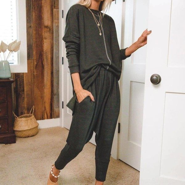 d3e72 2020 spring summer summer clothes new home clothes leisure sleeve suit home and long two-piece trousers women's suit inatf, Gray
d3e72 2020 spring summer summer clothes new home clothes leisure sleeve suit home and long two-piece trousers women's suit inatf, Gray