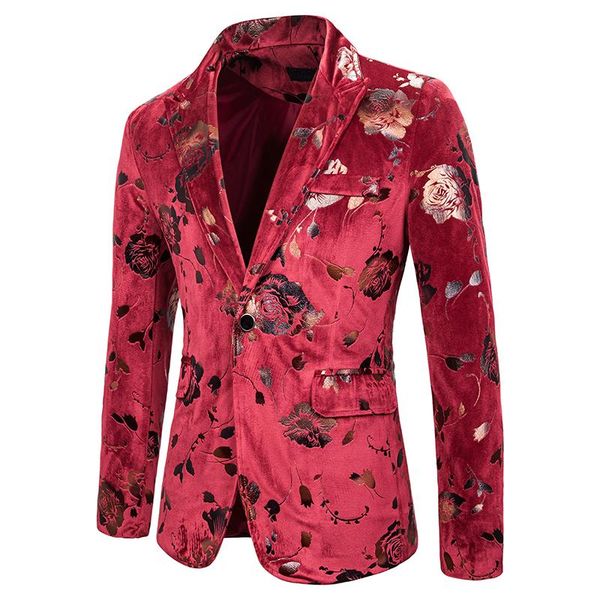 mens suit jacket blazers gold bronzing rose floral printed velvet blazer hombre 2021 korean stage costumes winter jacket men, White;black
mens suit jacket blazers gold bronzing rose floral printed velvet blazer hombre 2021 korean stage costumes winter jacket men, White;black