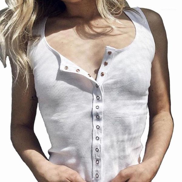 women button placket ribbed cotton blend tank girls' casual tight-to-the-body fit crop black1, Black;white
women button placket ribbed cotton blend tank girls' casual tight-to-the-body fit crop black1, Black;white