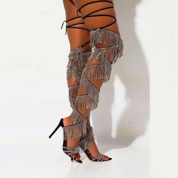 boots women crystal women's rhinestone over knee high gladiator female party dress summer pumps ladies thin heel1, Black
boots women crystal women's rhinestone over knee high gladiator female party dress summer pumps ladies thin heel1, Black