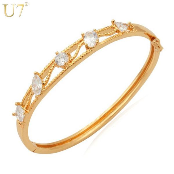 u7 zirconia jewelry women gift trendy 2 colors gold/silver color bracelets bangles wholesale h428, Black
u7 zirconia jewelry women gift trendy 2 colors gold/silver color bracelets bangles wholesale h428, Black