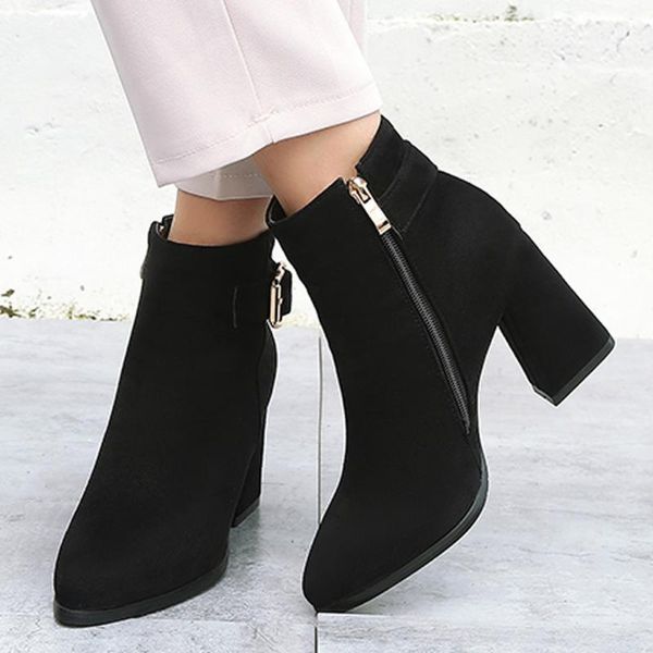 boots 2021 retro women vintage block heel ankle side zipper high heels shoes big sizes 35-43 botas mujer#3e, Black
boots 2021 retro women vintage block heel ankle side zipper high heels shoes big sizes 35-43 botas mujer#3e, Black