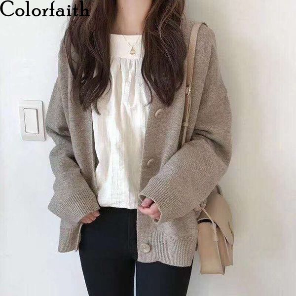 colorfaith autumn winter women's knitwear casual stylish knitted button cardigans fashionable korean lady sweaters swc8509 y201012, White;black
colorfaith autumn winter women's knitwear casual stylish knitted button cardigans fashionable korean lady sweaters swc8509 y201012, White;black
