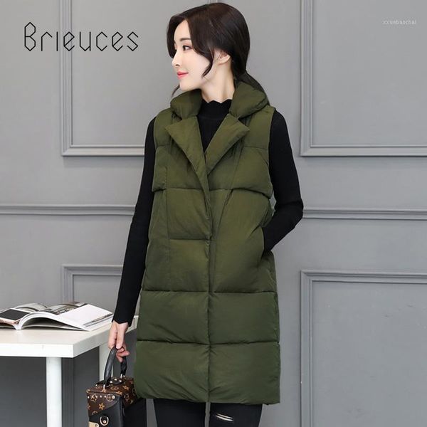brieuces 2018 long vest winter coat women sleeveless jacket slim female quilted coat femme korean waistcoat colete cotton padded1, Black;white
brieuces 2018 long vest winter coat women sleeveless jacket slim female quilted coat femme korean waistcoat colete cotton padded1, Black;white