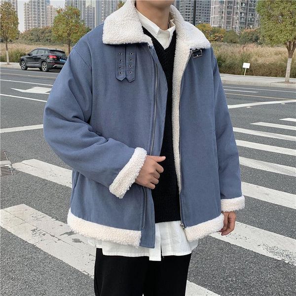 winter thick lamb fur jacket men's warmth fashion casual retro lapel coat men wild loose korean short coat mens clothes m-2xl, Black
winter thick lamb fur jacket men's warmth fashion casual retro lapel coat men wild loose korean short coat mens clothes m-2xl, Black