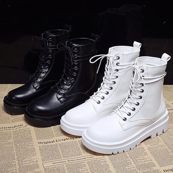 boots women's shoes white high heel pu leather ankle autumn winter round toe lace up woman fashion motorcycle platform, Black
boots women's shoes white high heel pu leather ankle autumn winter round toe lace up woman fashion motorcycle platform, Black