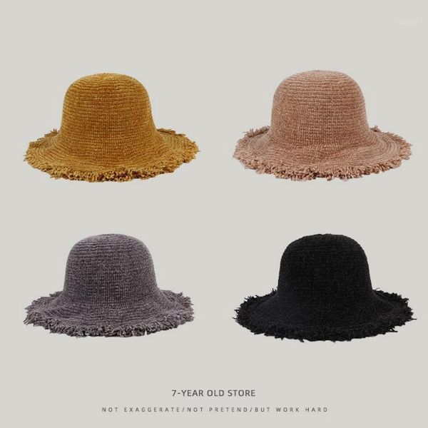 autumn and winter female bucket hats retro minimalist style chenille material solid color shade outdoor vacation women caps1, Blue;gray
autumn and winter female bucket hats retro minimalist style chenille material solid color shade outdoor vacation women caps1, Blue;gray