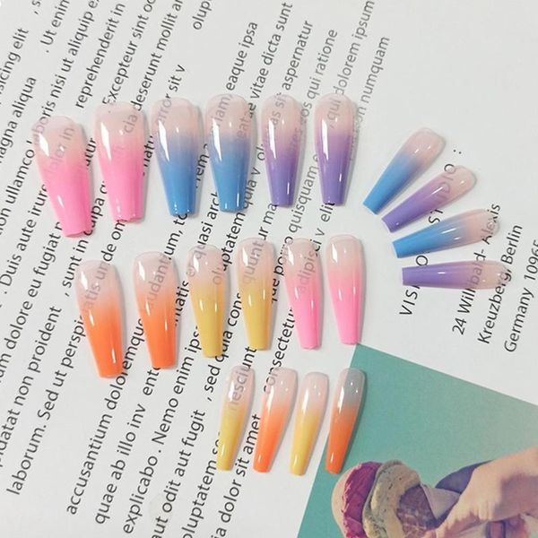 20pcs/set candy color finished nail art tips colorful beauty artificial false nails with glue rainbow gradient nail tips b, Red;gold
20pcs/set candy color finished nail art tips colorful beauty artificial false nails with glue rainbow gradient nail tips b, Red;gold