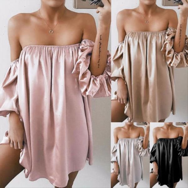 summer solid pink lady female women clothes long bell sleeve loose lantern ruffled flounce off shoulder casual dress, Black;gray
summer solid pink lady female women clothes long bell sleeve loose lantern ruffled flounce off shoulder casual dress, Black;gray