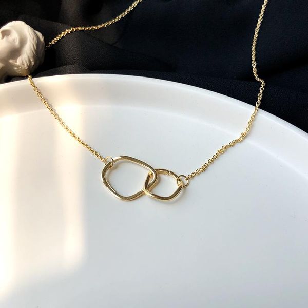 double circle buckle gold irregular necklace for women fashion fine jewelry simple necklaces & pendants, Silver
double circle buckle gold irregular necklace for women fashion fine jewelry simple necklaces & pendants, Silver