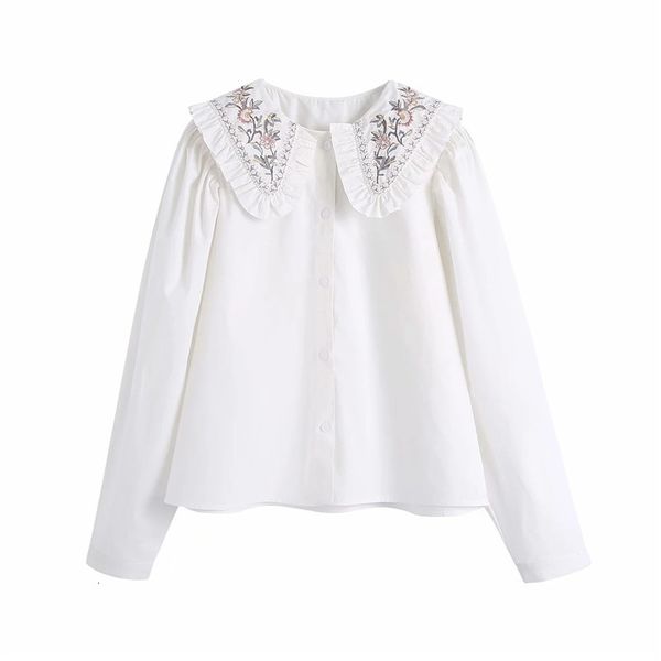 2021 new woman white button up shirt women vintage ruffle embroidered peter-pan-collar cute casual ladies puff sleeve blouse tlmf
2021 new woman white button up shirt women vintage ruffle embroidered peter-pan-collar cute casual ladies puff sleeve blouse tlmf