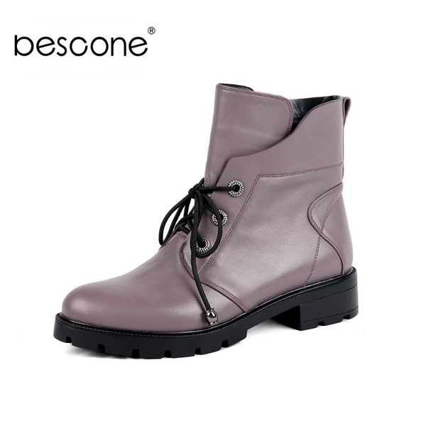 bescone genuine leather winter boots women lace-up round toe square heel shoes casual handmade 3.5 cm med heel lady boots bc182, Black
bescone genuine leather winter boots women lace-up round toe square heel shoes casual handmade 3.5 cm med heel lady boots bc182, Black