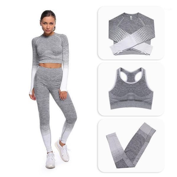 yoga outfits knitted gym elastic seamless women's 3pcs set workout sportswear fitness crop striped high waist leggings sports suits, White;red
yoga outfits knitted gym elastic seamless women's 3pcs set workout sportswear fitness crop striped high waist leggings sports suits, White;red