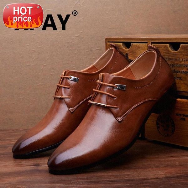 xpay men leather shoes man business dress classic style flats brown black lace up pointed toe shoe for men oxford shoes #yi11
xpay men leather shoes man business dress classic style flats brown black lace up pointed toe shoe for men oxford shoes #yi11