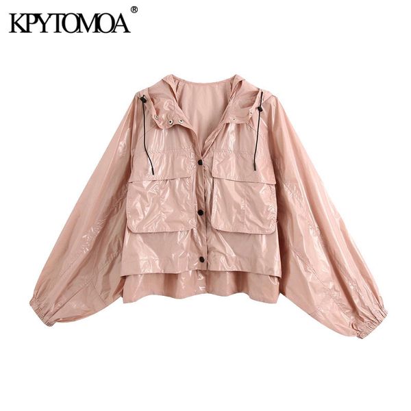 kpytomoa women fashion with pockets shiny loose jackets coat vintage adjustable drawstring hood female outerwear chic 201013, Black;brown
kpytomoa women fashion with pockets shiny loose jackets coat vintage adjustable drawstring hood female outerwear chic 201013, Black;brown